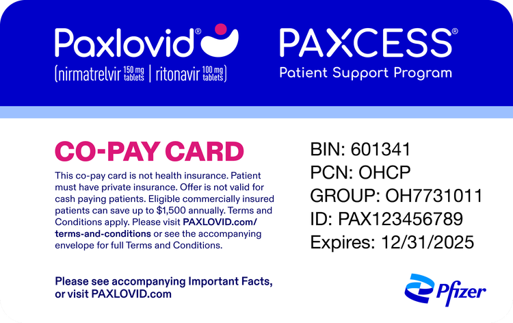 Paxlovid copay card