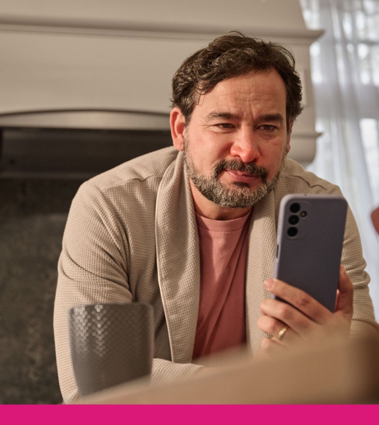Man with COVID on a telehealth call with a health care provider